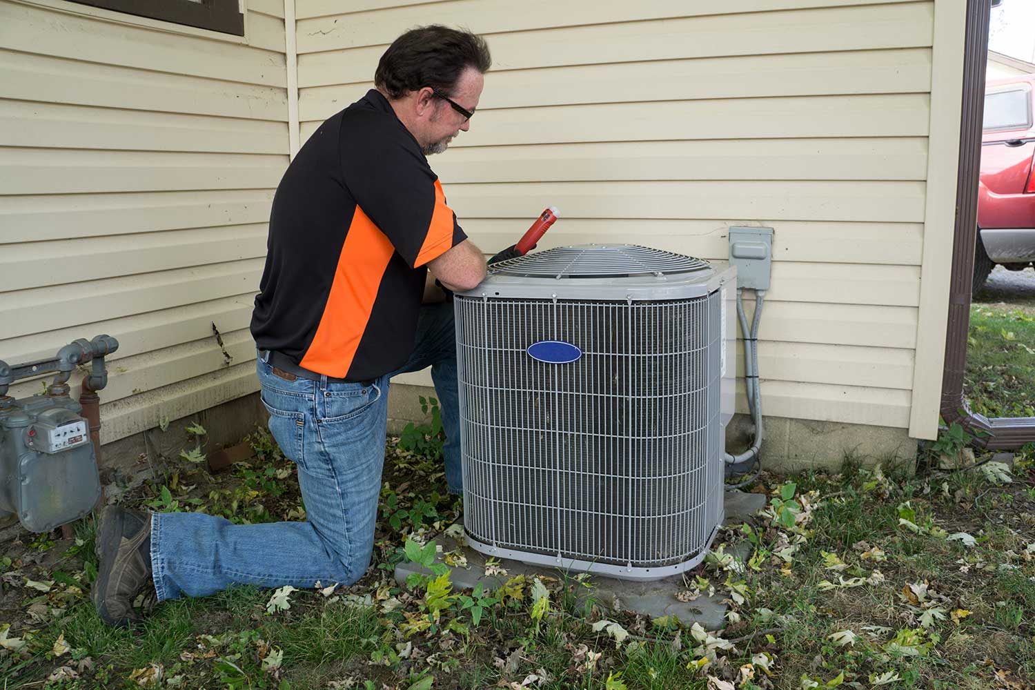 Building an Heating plus Air Conditioning machine from a shrubbery mower